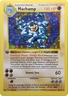 Machamp 8 102 Base Set Shadowless