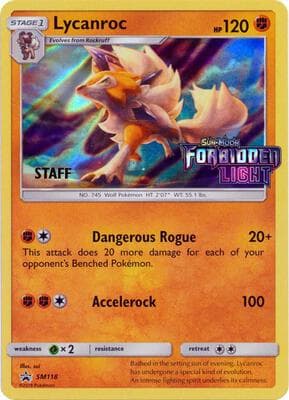 Lycanroc SM118 Prerelease Staff