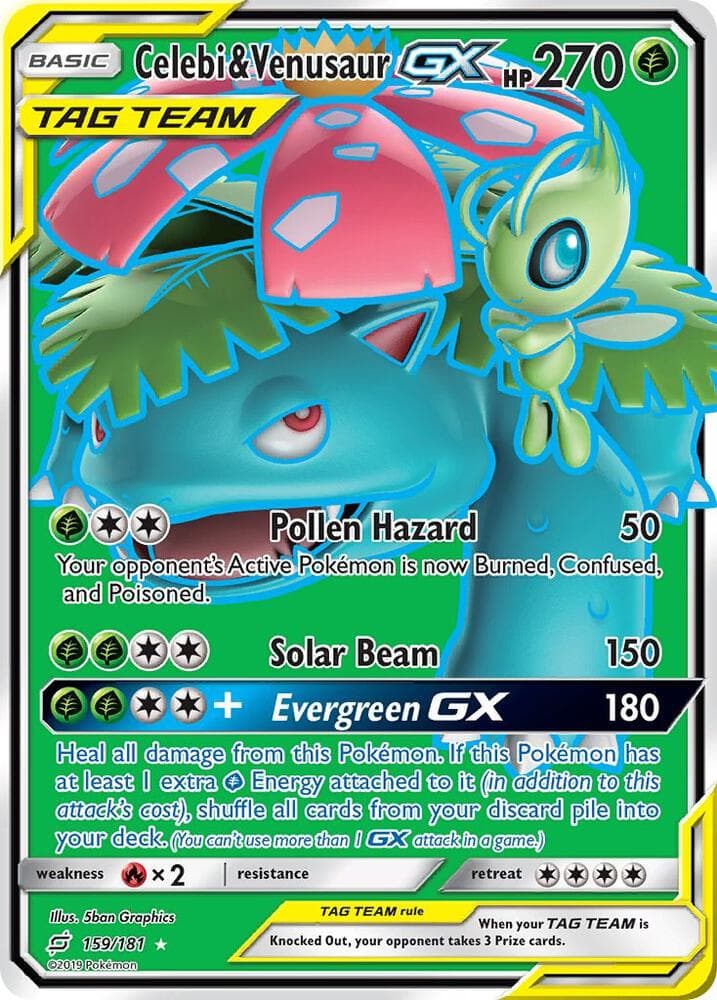 Celebi and Venusaur GX Full Art