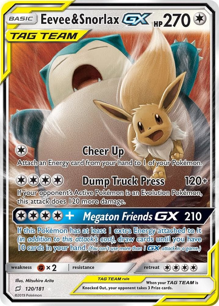 Eevee and Snorlax GX