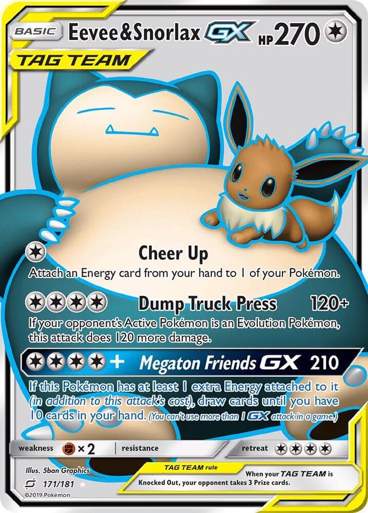 Eevee and Snorlax GX Full Art