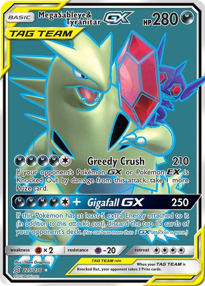 Mega Sableye and Tyranitar GX Full Art