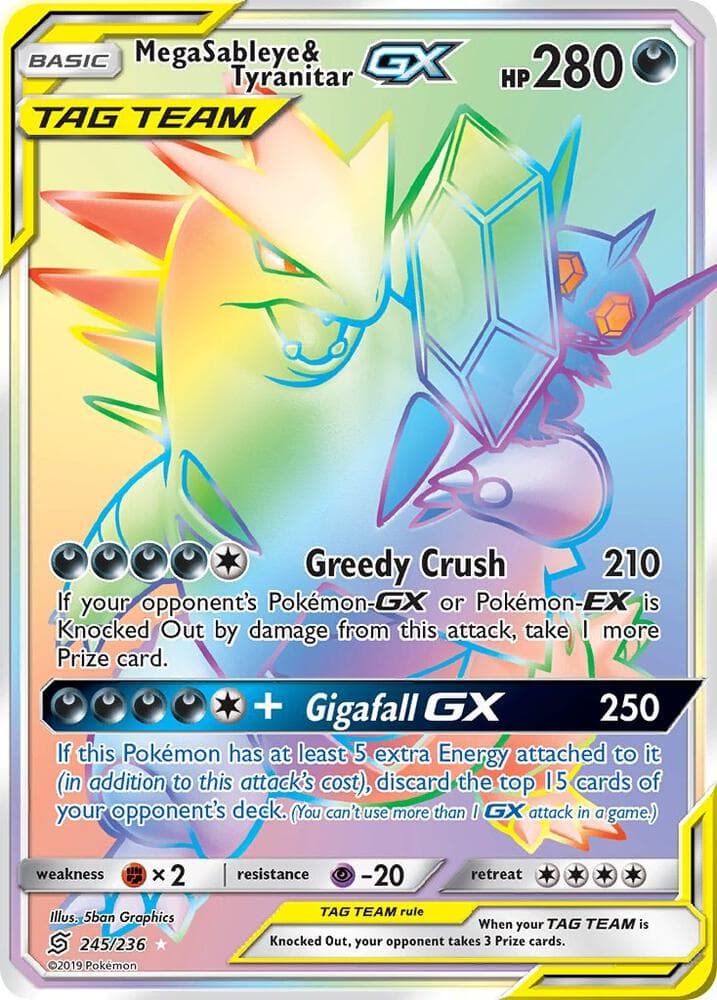 Mega Sableye and Tyranitar GX Secret