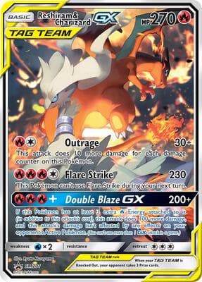 Reshiram and Charizard GX SM201