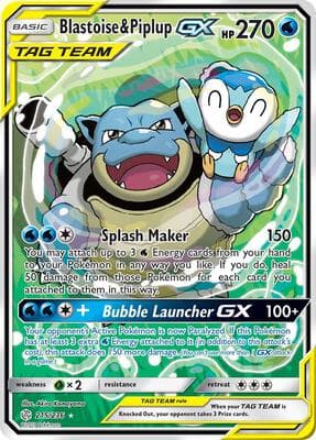 Blastoise and Piplup GX Alternate Full Art