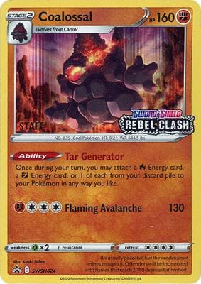 Coalossal SWSH024 Prerelease Staff