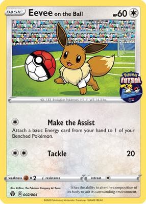 Eevee on the Ball 002 005 Pokemon Futsal