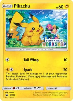 Pikachu SM86 Build A Bear Workshop Exclusive