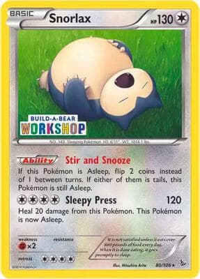 Snorlax 80 106 Build a Bear Workshop Exclusive