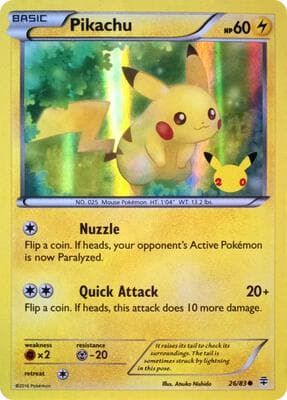 Pikachu 26 83 20th Anniversary