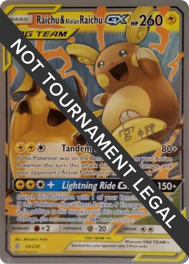 Raichu and Alolan Raichu GX 2019 Haruki Miyamoto