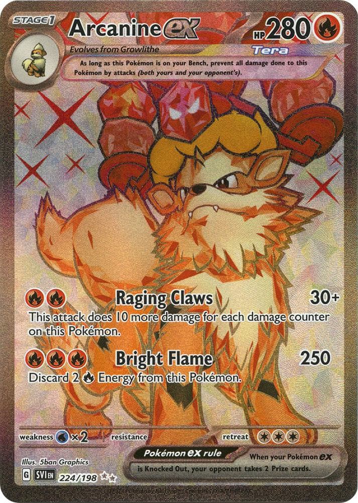 Arcanine ex 224 198