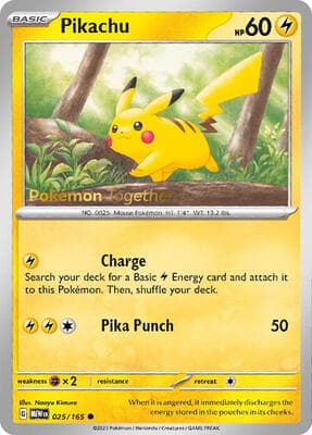 Pikachu 025 165 Pokemon Together