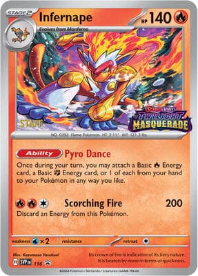 Infernape 116 Prerelease Staff