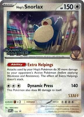 Hops Snorlax 184 Prerelease Staff