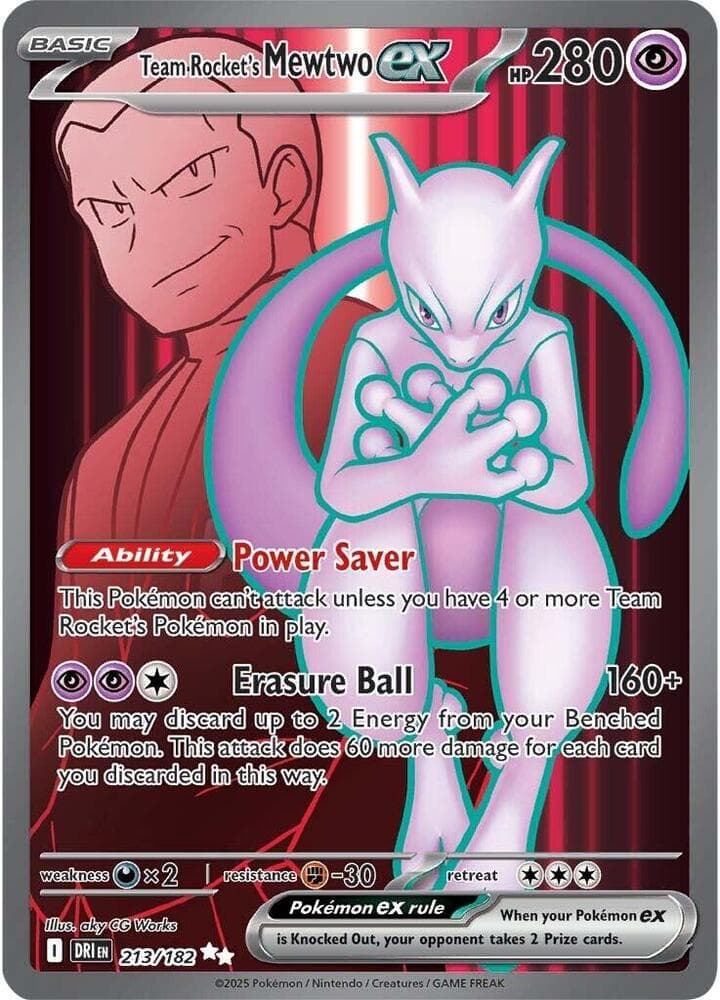 Team Rockets Mewtwo ex 213 182