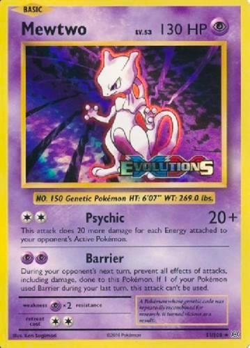 Mewtwo XY Evolutions Prerelease