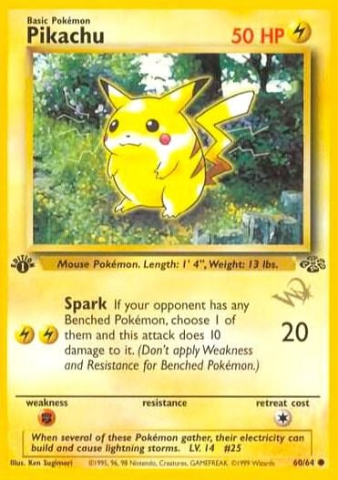 Pikachu W Stamped