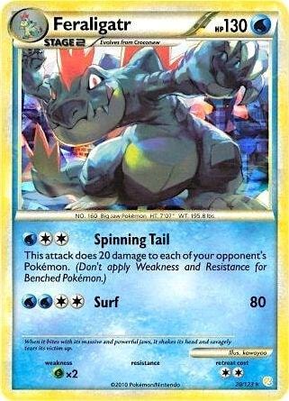 Feraligatr 20 123 Cracked Ice Holo