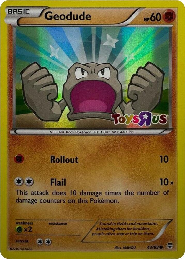 Geodude 43 83 Toys R Us Promo