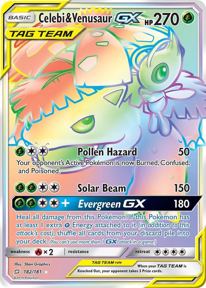 Celebi and Venusaur GX Secret