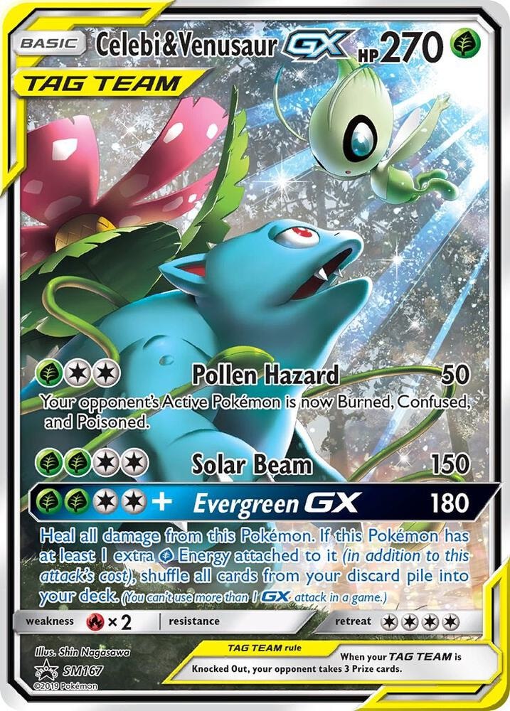 Celebi and Venusaur GX SM167