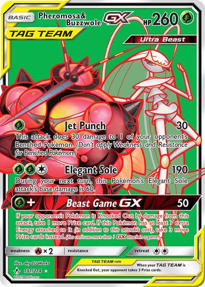 Pheromosa and Buzzwole GX 191 Full Art