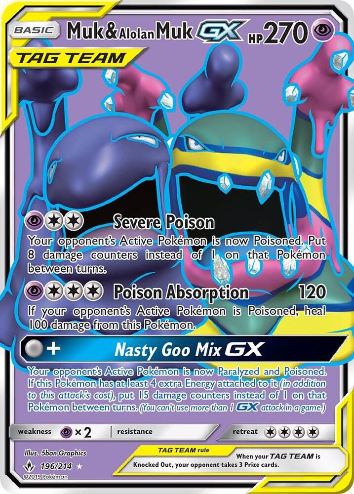 Muk and Alolan Muk GX 196 Full Art
