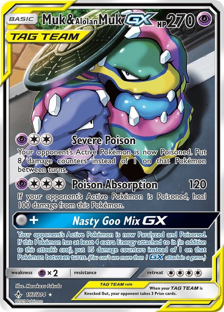 Muk and Alolan Muk GX 197 Full Art