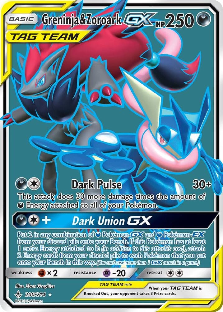 Greninja and Zoroark GX 200 Full Art