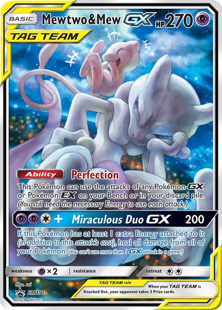 Mewtwo and Mew GX SM191