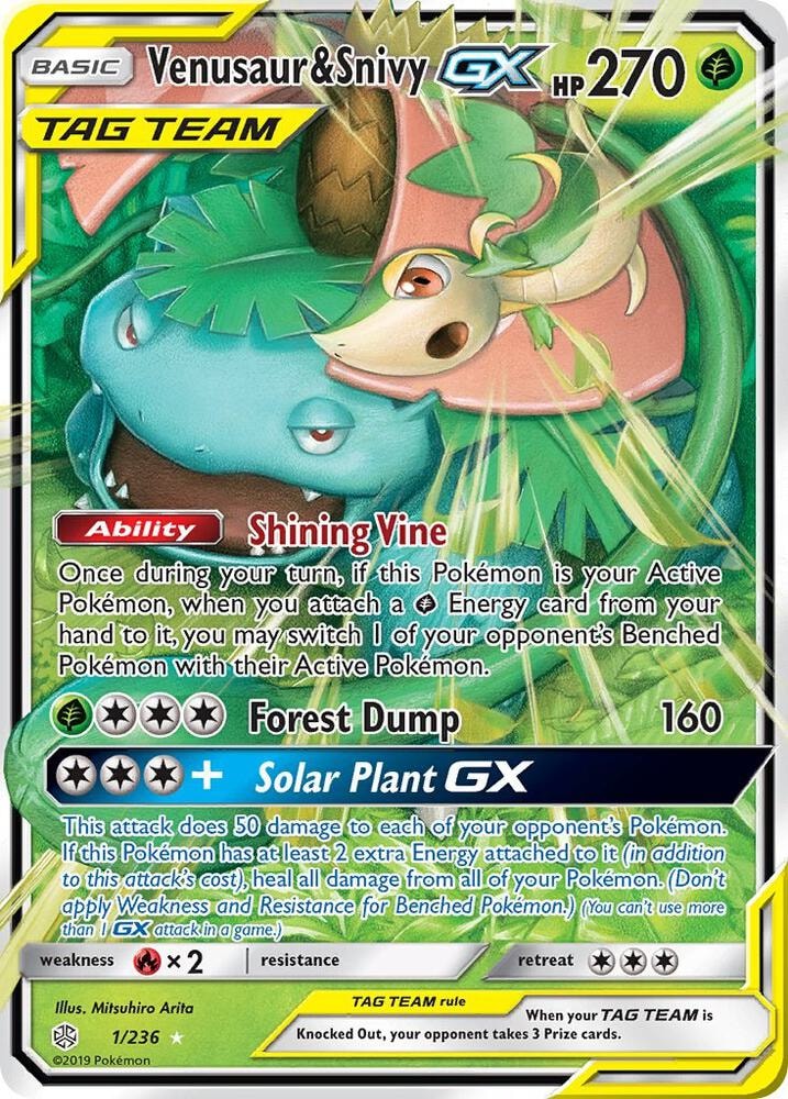 Venusaur and Snivy GX