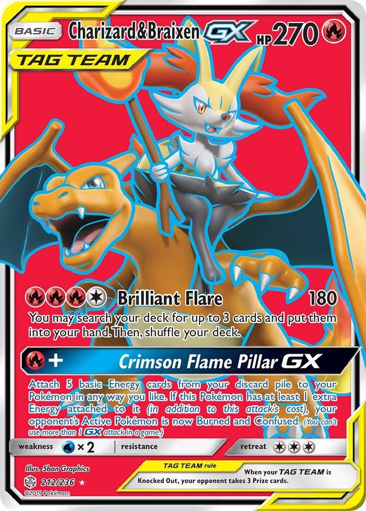 Charizard and Braixen GX Full Art