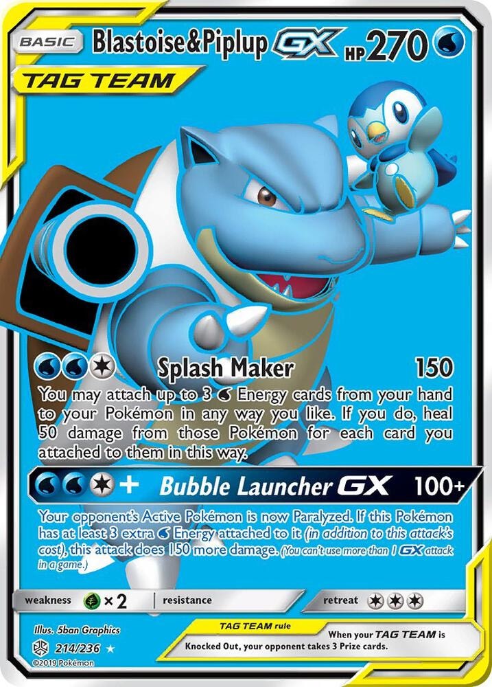 Blastoise and Piplup GX Full Art
