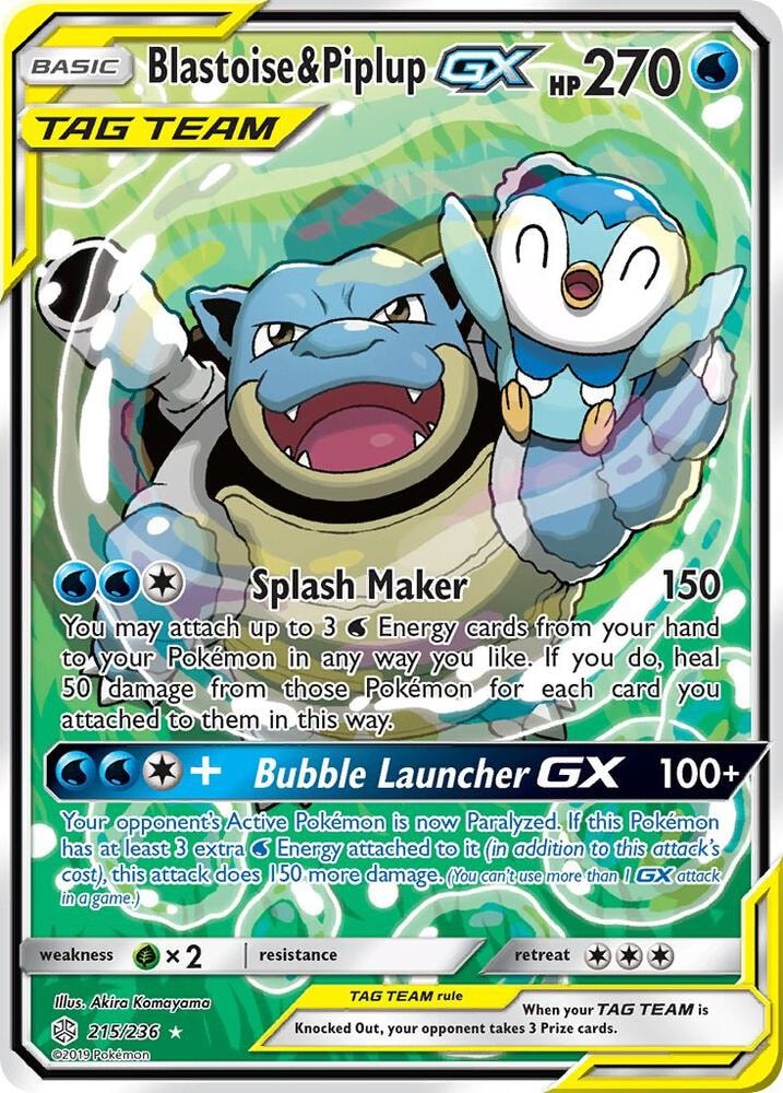 Blastoise and Piplup GX Alternate Full Art