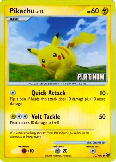 Pikachu 70 100 Platinum