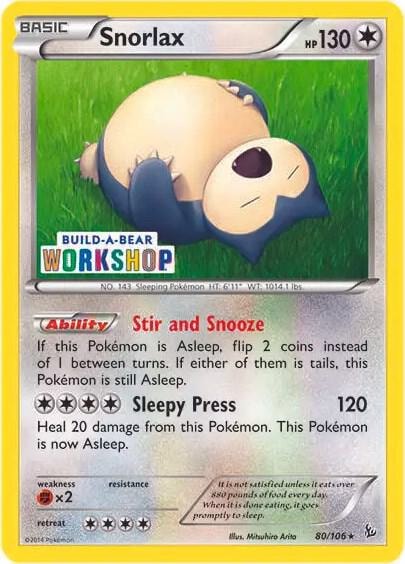 Snorlax 80 106 Build a Bear Workshop Exclusive