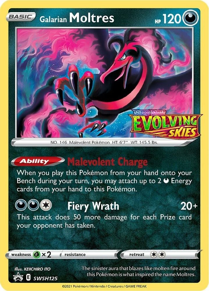 Galarian Moltres SWSH125 Prerelease