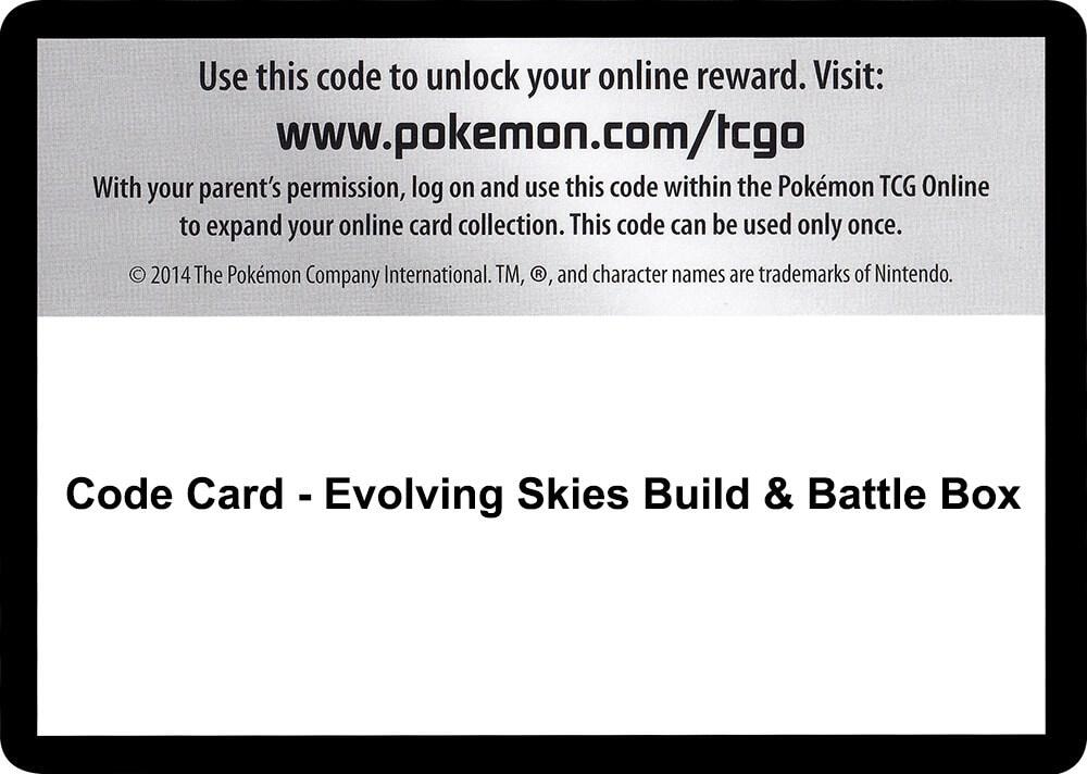 Code Card Evolving Skies Build and Battle Box