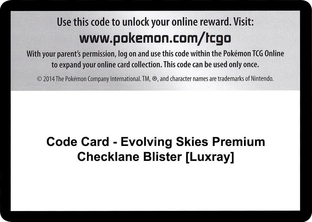 Code Card Evolving Skies Premium Checklane Blister Luxray