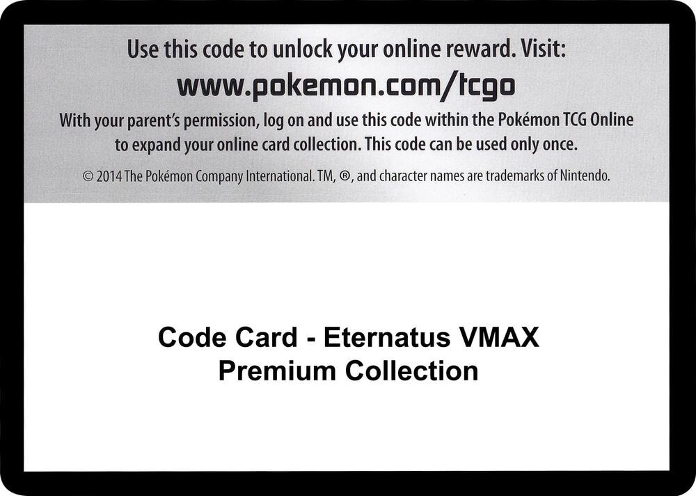 Code Card Eternatus VMAX Premium Collection