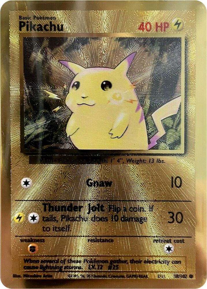 Pikachu 58 102 Celebrations Metal Card
