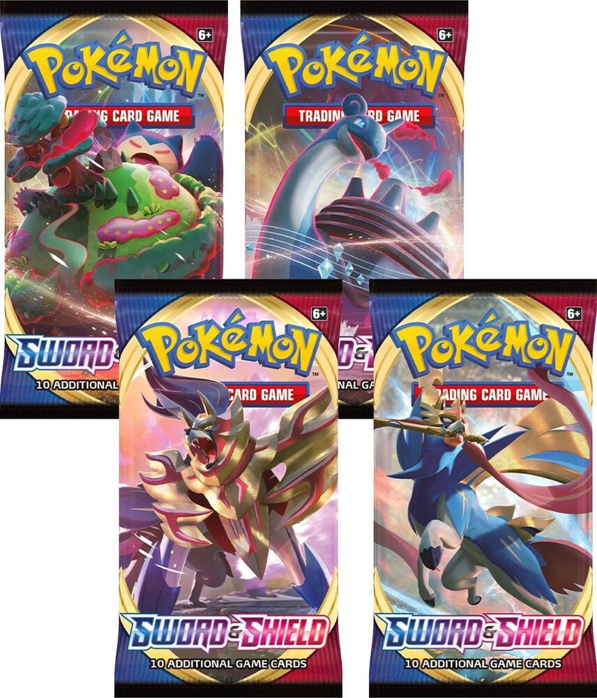 Sword and Shield Base Set Booster Pack Art Bundle Set of 4