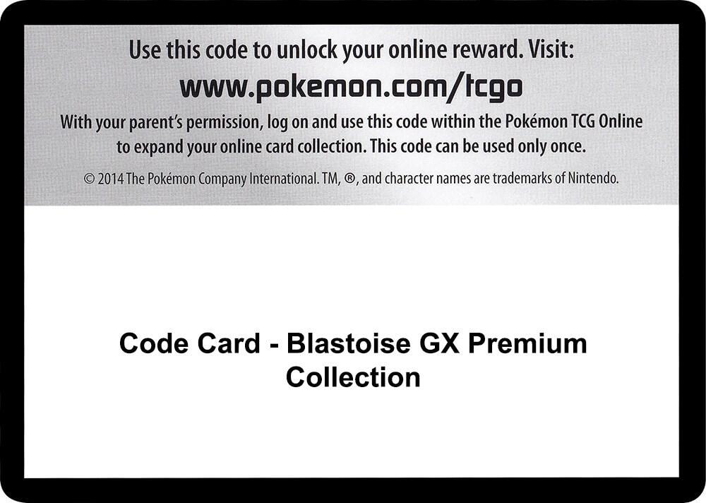 Code Card Blastoise GX Premium Collection