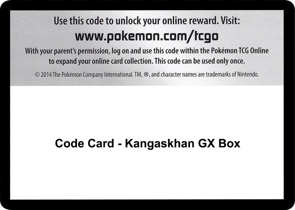 Code Card Kangaskhan GX Box