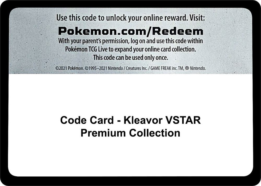 Code Card Kleavor VSTAR Premium Collection