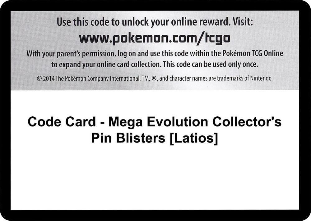 Code Card Mega Evolution Collectors Pin Blisters Latios