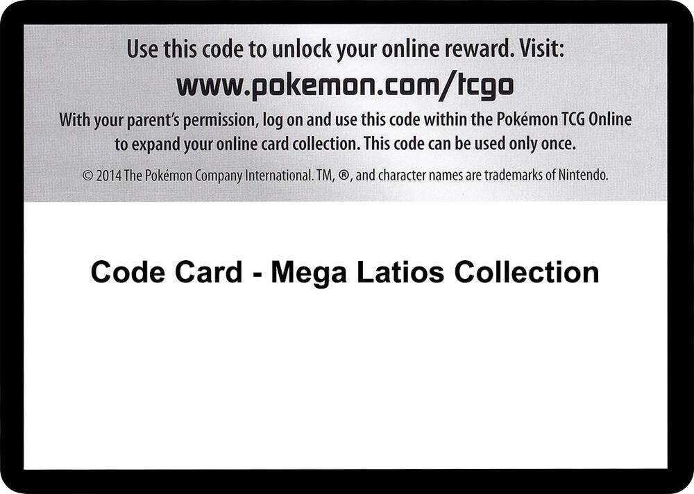 Code Card Mega Latios Collection
