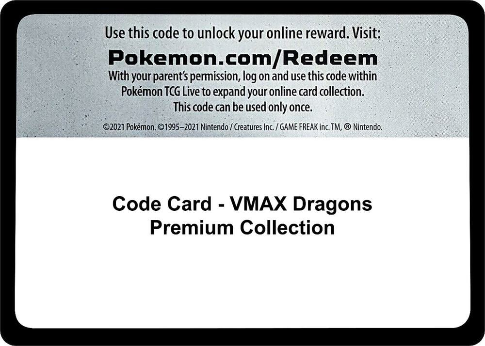 Code Card VMAX Dragons Premium Collection