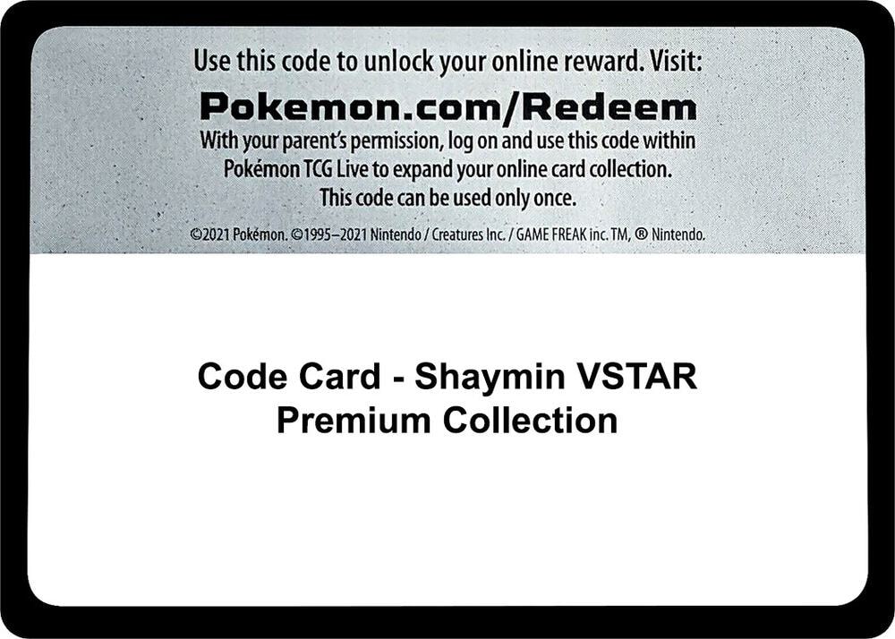 Code Card Shaymin VSTAR Premium Collection